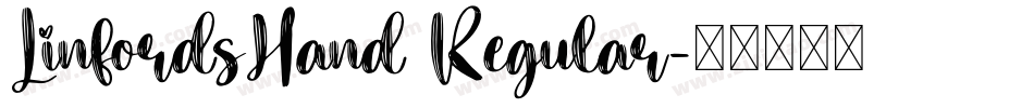 LinfordsHand Regular字体转换